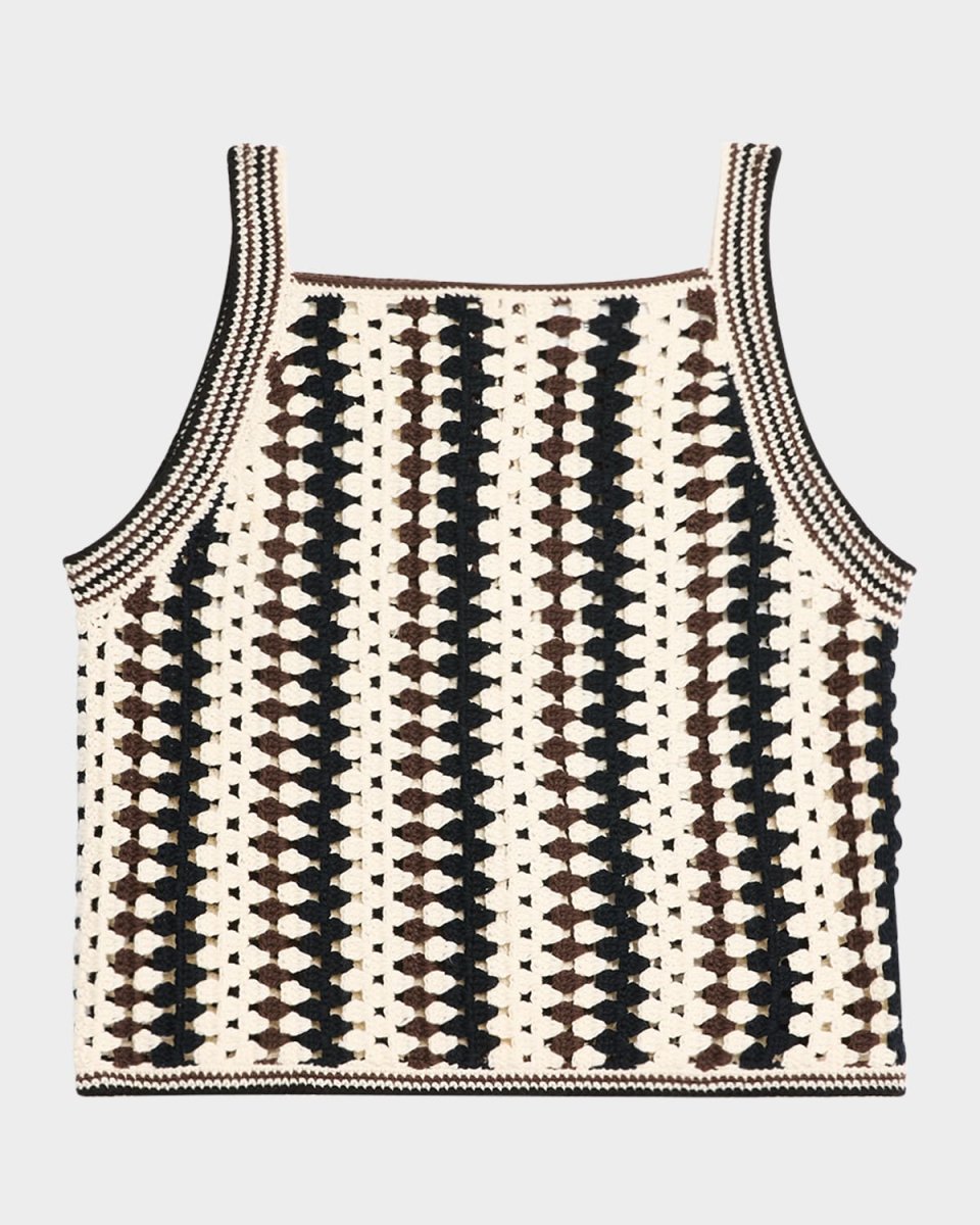 Kerry Striped Crochet Top